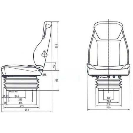 Siège à suspension pneumatique GOPART TS53000GP