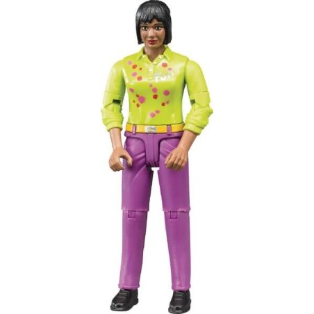 Figurine féminine avec pantalon lilas BRUDER U60403