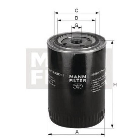Filtre à huile MANN-FILTER WP92080