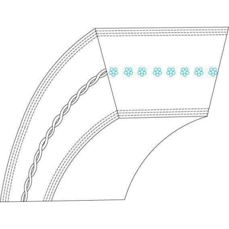 Courroie trapézoïdale MTD 75404159 - 754-04159