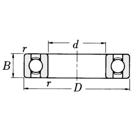 Roulement rainuré à billes SKF 75006216 - 750-06216