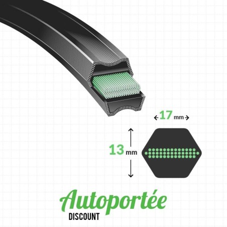 Courroie de traction TORO GROUNDSMASTER - coupe 72 pouces