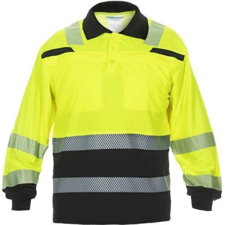 Polo à manches longues jaune-noir taille 4XL HYDROWEAR 040460YB4XL