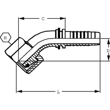 Raccord ALFAGOMMA PGLO162245