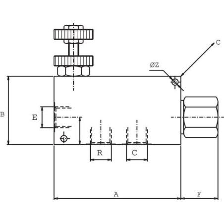 Réglage de débit à 3 voies WALVOIL VPR3EP25001