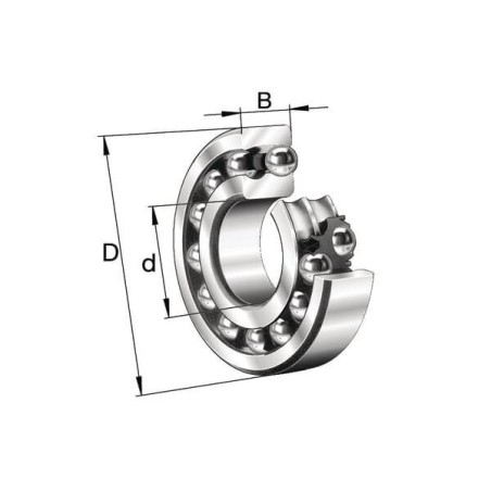 Roulement à billes à alignement automatique 10x30x9mm INA/FFAG 1200TVH