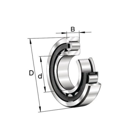 Roulement à rouleaux cylindriques 50x90x23mm INA/FFAG NJ2210ETVP2