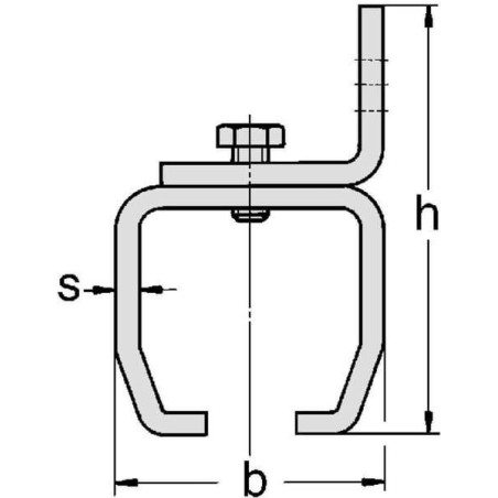 Support mural pour rail simple MEA TB333005