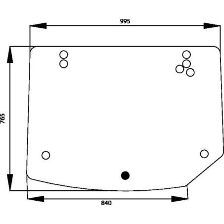 Vitre arrière CARRARO 6000106476N