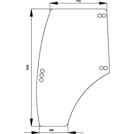 Vitre de porte CARRARO 6000106468N