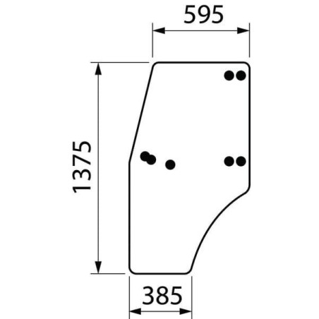 Vitre de porte complète CARRARO ER047754N