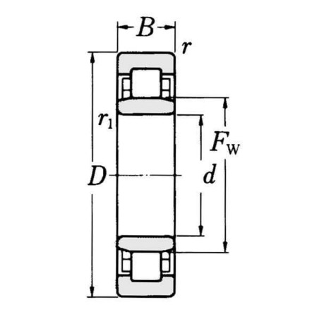 Roulement rouleaux cylindriques SKF NU204ECPC3