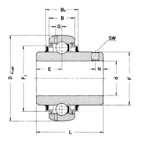 Roulement INA/FFAG GYE35KRRB