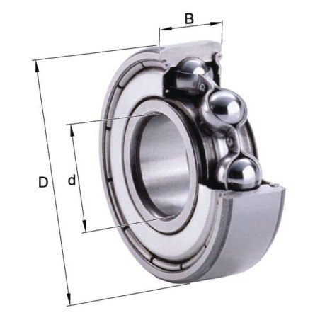 Roulement à billes rainuré INA/FFAG 6002CZ