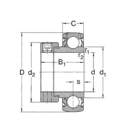 Roulement à billes insert UNIVERSEL NWB04586