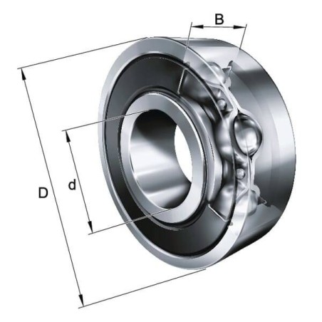 Roulement à billes C3 INA/FFAG 62102RSC3