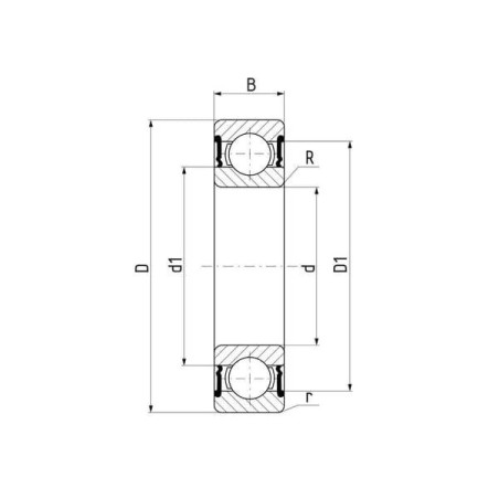 Roulement à billes à double rang 4205 ATN9 25 x 52 x SKF 75004205