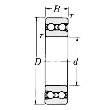 Roulement à billes à deux rangées SKF 75004306