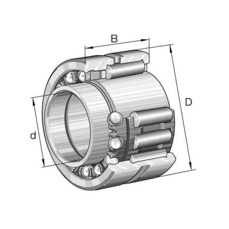 Roulement à aiguilles et à billes INA/FFAG NKIB5910XL