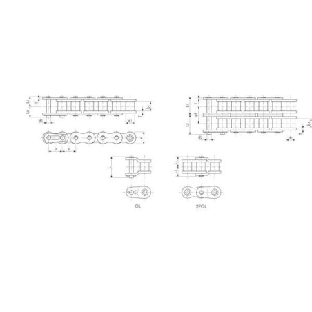 Plaque de connection interne TSUBAKI RS16B1VLAMBDA