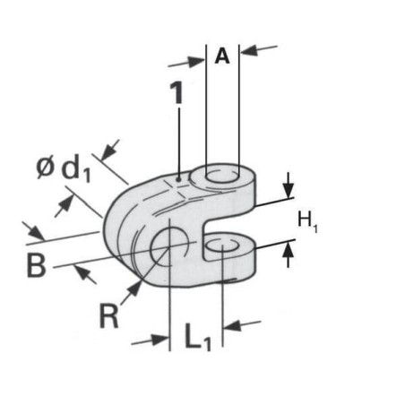 Chape pour barre de poussée hydraulique WALTERSCHEID 306406