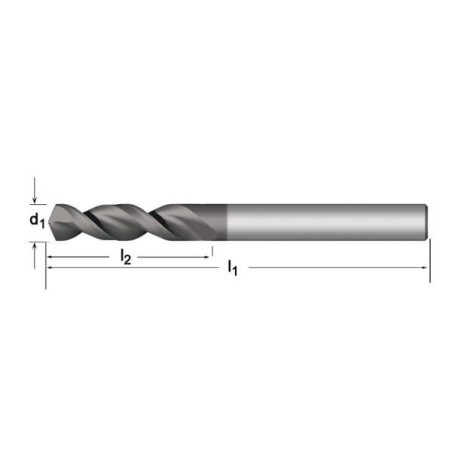 Mèche spiralée extra courte 4,0mm DORMER A92140