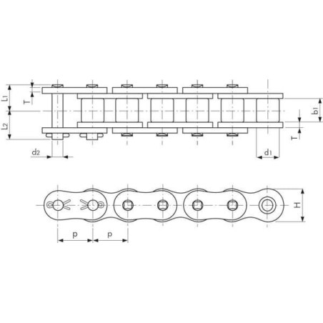 Maillon de raccord TSUBAKI RS60HTV