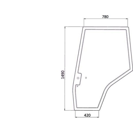 Vitre de porte UNIVERSEL 3907222M1N