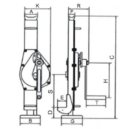 Cric à cremaillère MCBULL CWS3000