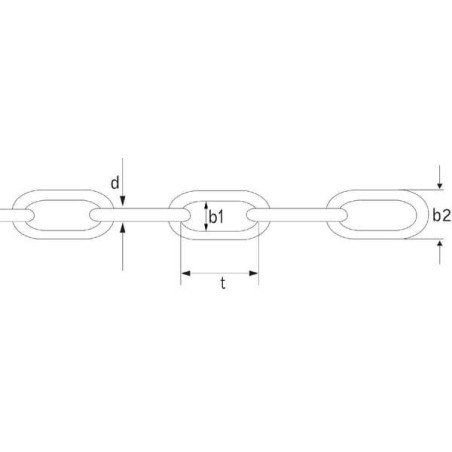 Chaîne longue inoxydable 8mm UNIVERSEL CK80RVS