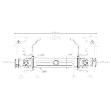 Arbre de transmission BONDIOLI/6PAVESI CS6N121CE007007