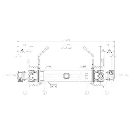 Arbre de transmission BONDIOLI/6PAVESI CS6N056CE007007