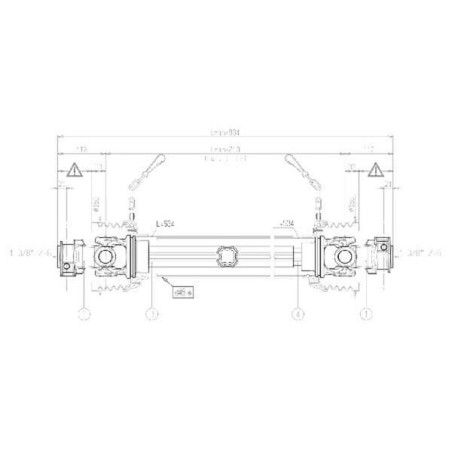 Arbre de transmission BONDIOLI/6PAVESI CS6N071CE007007