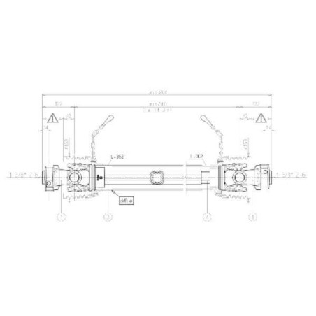 Arbre de transmission BONDIOLI/6PAVESI CS8N056CE007007