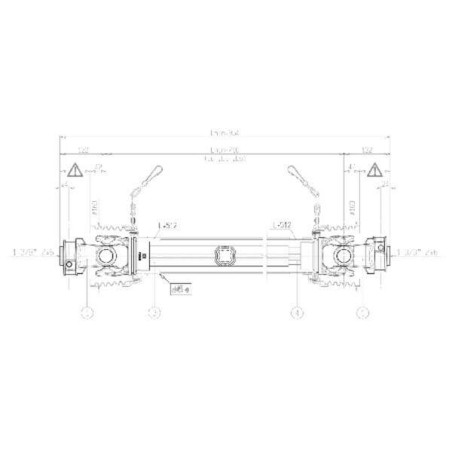 Arbre de transmission BONDIOLI/6PAVESI CS8R071CE00734A