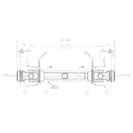 Arbre de transmission BONDIOLI/6PAVESI CSHN121CER10R10