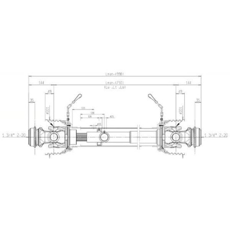 Arbre de transmission BONDIOLI/6PAVESI CSHS071CER10R10