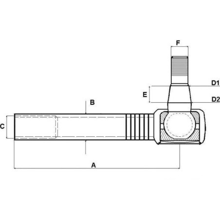 Rotule de direction CARRARO CI350438