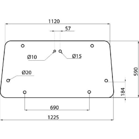 Lunette arrière UNIVERSEL D6908