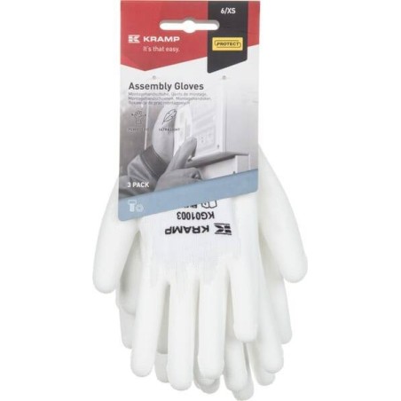 Gants de travail blanc taille 9 UNIVERSEL KG0100309